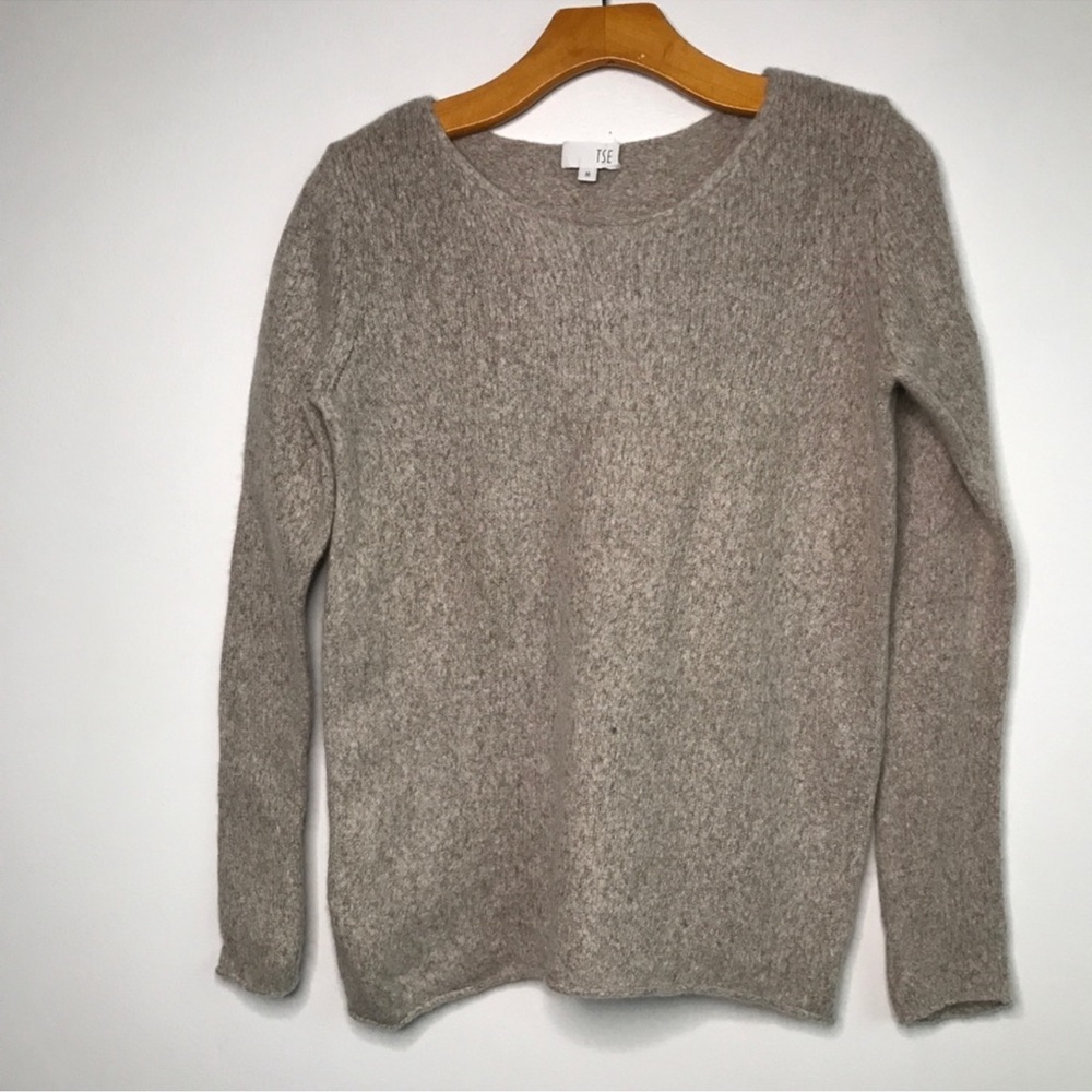 TSE Cozy Beige Sweater Crew Neck Long Sleeve Womens M